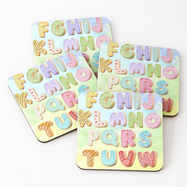 Item preview, Iced Alphabet on Donuts A-Z designed and sold by TeeGeeTees.