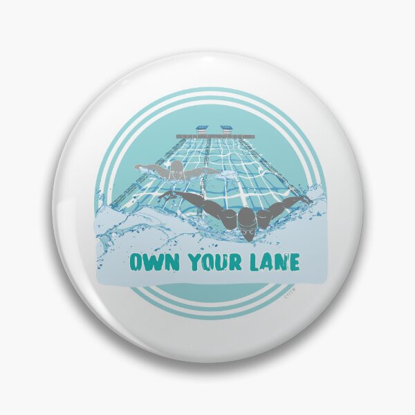 Item preview, Own Your Lane AQUA designed and sold by Pattern Omnibus.