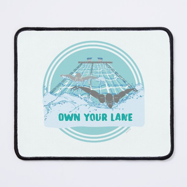 Item preview, Own Your Lane AQUA designed and sold by Pattern Omnibus.