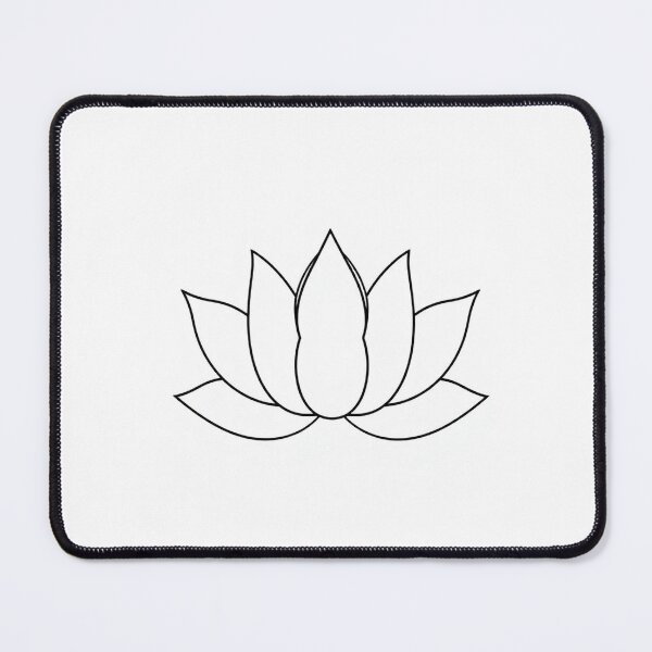 Item preview, Sacred Lotus Flower Line Art - Modern Graphic Art  designed and sold by QuirkThreadsCo.