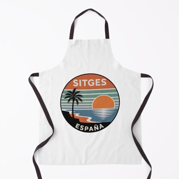 Item preview, Sitges España: Palm Coast Sunset Stripes Badge designed and sold by CircinusStore.