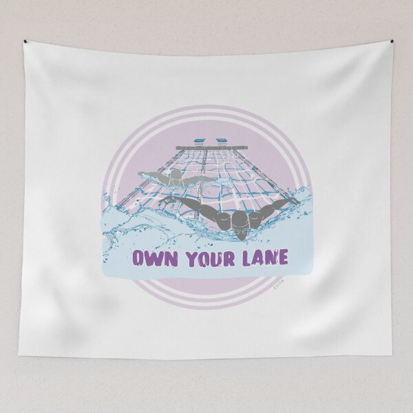 Item preview, Own Your Lane PURPLE designed and sold by Pattern Omnibus.