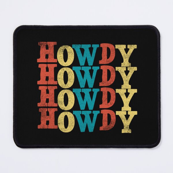 Item preview, Howdy Retro Vintage Stacked Western Typography designed and sold by The secret storage room.