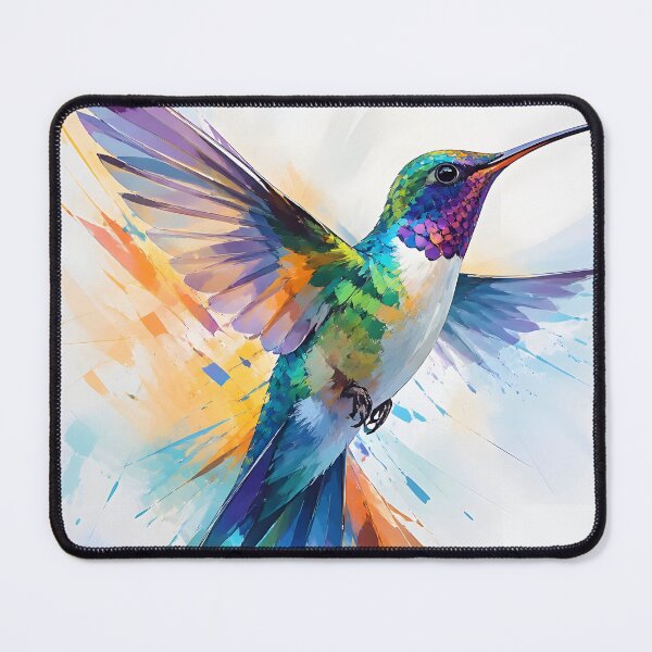 Item preview, Radiant Hummingbird in Flight – Colorful Abstract Wildlife Art designed and sold by ArtnarongDesign.