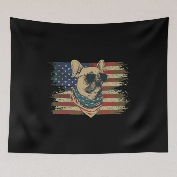 Item preview, Frenchie Shades Stars Stripes Pup Graphic designed and sold by SoyLamderma.
