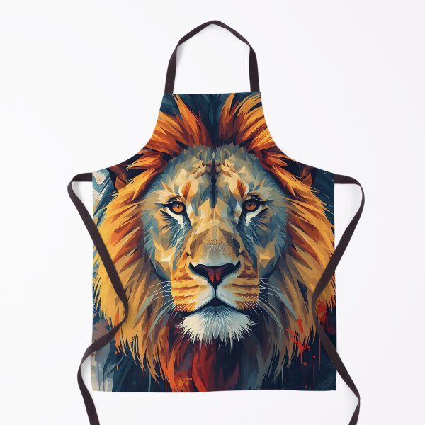 Item preview, Majestic Lion Portrait – Vibrant Abstract Wildlife Art designed and sold by ArtnarongDesign.