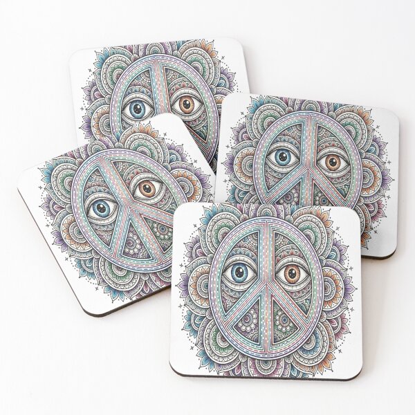 Item preview, An intricate zentangle mandala peace sign designed and sold by sodambohara.