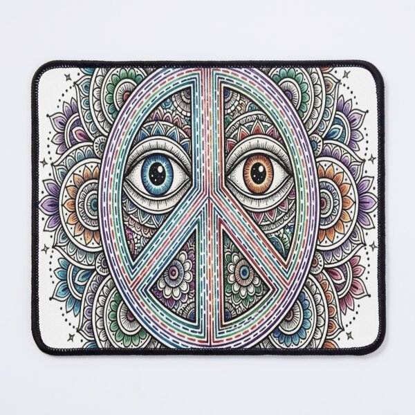 Item preview, An intricate zentangle mandala peace sign designed and sold by sodambohara.