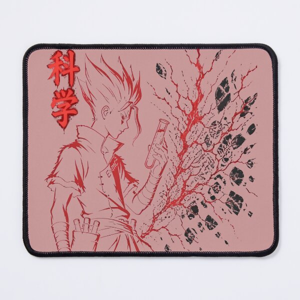 Item preview, Anime Scientist Silhouette with Intense Red Lightning Ink Splash designed and sold by RoyalEarthstore.