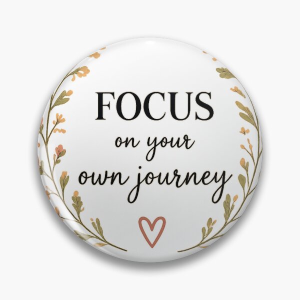 Item preview, Focus On Your Own Journey | Minimalist Botanical Motivational Quote | Aesthetic Self Growth Design designed and sold by Velori-World.