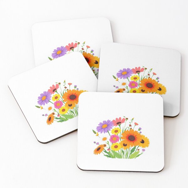 Item preview, Wildflower Bouquet Flat Floral - Modern Graphic Ar designed and sold by QuirkThreadsCo.