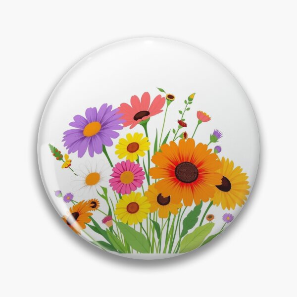 Item preview, Wildflower Bouquet Flat Floral - Modern Graphic Ar designed and sold by QuirkThreadsCo.