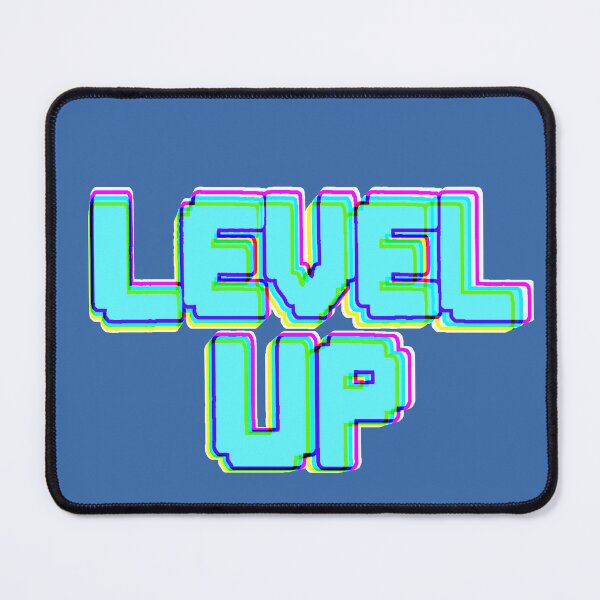 Item preview, Level Up Pixel Art Gamer Retro Blue Neon 8bit designed and sold by AstronautMerch.