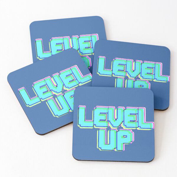 Item preview, Level Up Pixel Art Gamer Retro Blue Neon 8bit designed and sold by AstronautMerch.