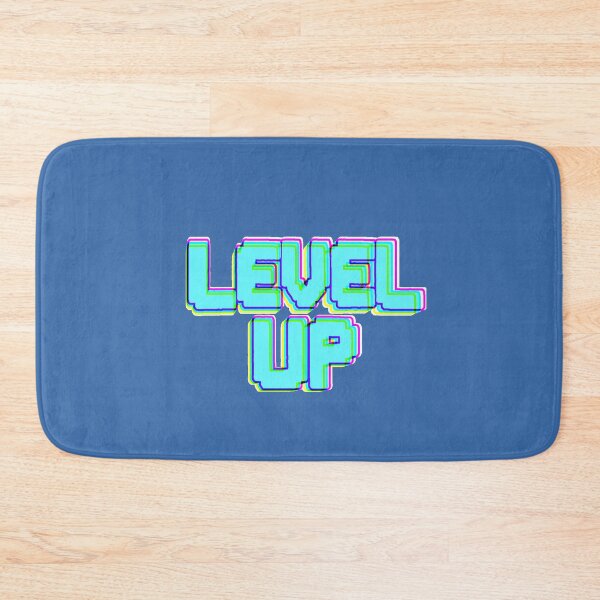 Item preview, Level Up Pixel Art Gamer Retro Blue Neon 8bit designed and sold by AstronautMerch.