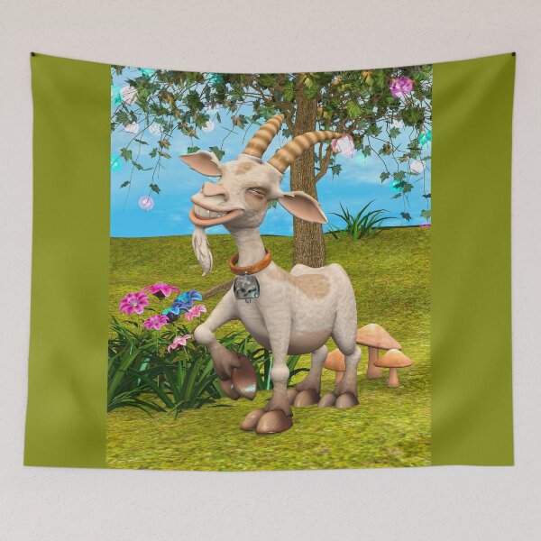Item preview, Funny Goat Fantasy Garden Illustration designed and sold by Vac1.