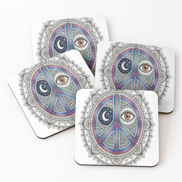 Item preview, An intricate zentangle mandala peace sign designed and sold by sodambohara.