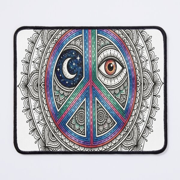 Item preview, An intricate zentangle mandala peace sign designed and sold by sodambohara.