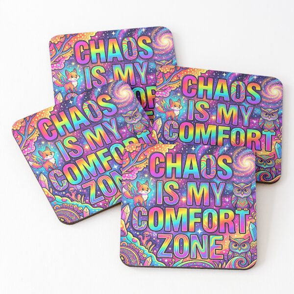 Item preview, Chaos Is My Comfort Zone - Psychedelic Colorful Aesthetic Art designed and sold by MyTeePlace.