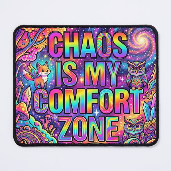 Item preview, Chaos Is My Comfort Zone - Psychedelic Colorful Aesthetic Art designed and sold by MyTeePlace.