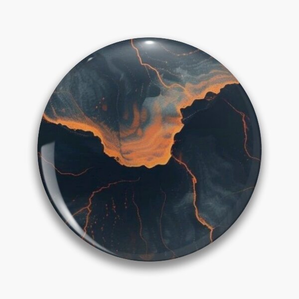 Item preview, Dark Volcanic Magma Fluid Art Fiery Orange Lava Abstract Marble Pattern designed and sold by LYAN-STORE.