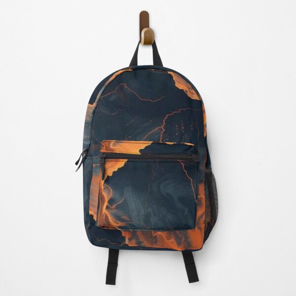 Item preview, Dark Volcanic Magma Fluid Art Fiery Orange Lava Abstract Marble Pattern designed and sold by LYAN-STORE.