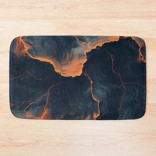 Item preview, Dark Volcanic Magma Fluid Art Fiery Orange Lava Abstract Marble Pattern designed and sold by LYAN-STORE.