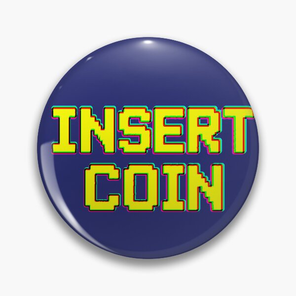 Item preview, Insert Coin Pixel Glitch Gamer Retro Arcade 90s designed and sold by AstronautMerch.