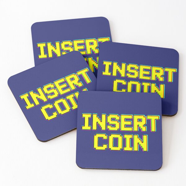 Item preview, Insert Coin Pixel Glitch Gamer Retro Arcade 90s designed and sold by AstronautMerch.