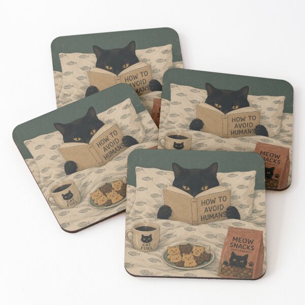 Item preview, Black Cat: Cozy Reading designed and sold by Cat-loveparttime.