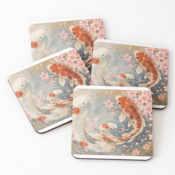 Item preview, Koi with Cherry Blossoms designed and sold by kocha-014.