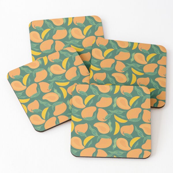 Item preview, Fresh Mango Fruit Pattern Tropical Green Seamless Art designed and sold by K Design Store.