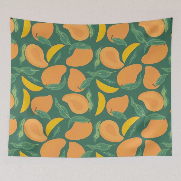 Item preview, Fresh Mango Fruit Pattern Tropical Green Seamless Art designed and sold by K Design Store.
