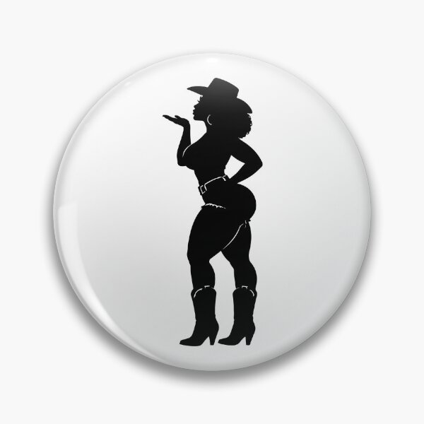 Item preview, Curvy Black Cowgirl Silhouette Funny Thick Thighs Western Style designed and sold by raedattia.