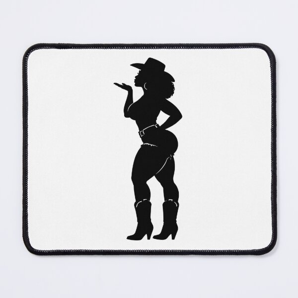 Item preview, Curvy Black Cowgirl Silhouette Funny Thick Thighs Western Style designed and sold by raedattia.