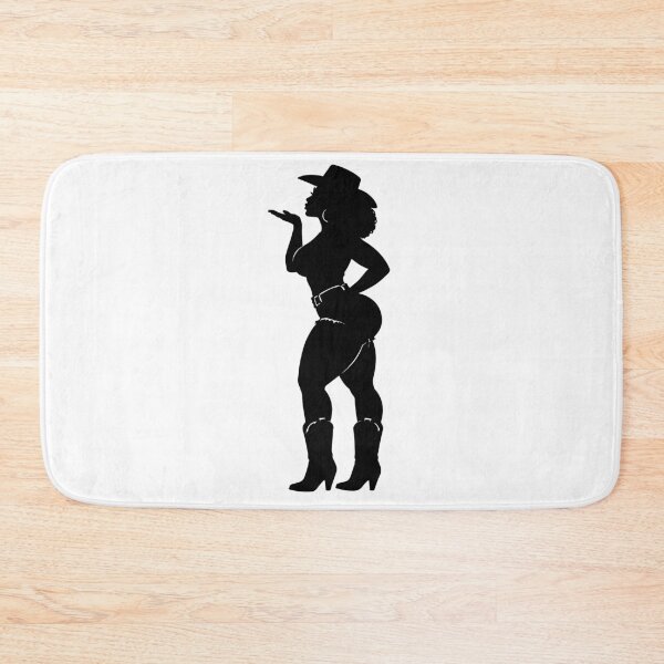 Item preview, Curvy Black Cowgirl Silhouette Funny Thick Thighs Western Style designed and sold by raedattia.