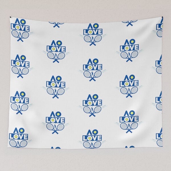 Item preview, Australian Open AO Love Blue Crossed Rackets Tennis Logo designed and sold by Holy-Verse.