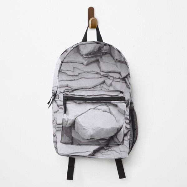 Item preview, Layered Rock Strata Pattern Black and White Minimalist Stone Crack Texture designed and sold by LYAN-STORE.