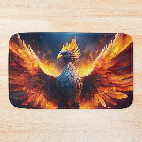 Item preview, Majestic Phoenix Rising – Vibrant Fire and Ash Mythical Bird Art designed and sold by MDKey DESIGN.