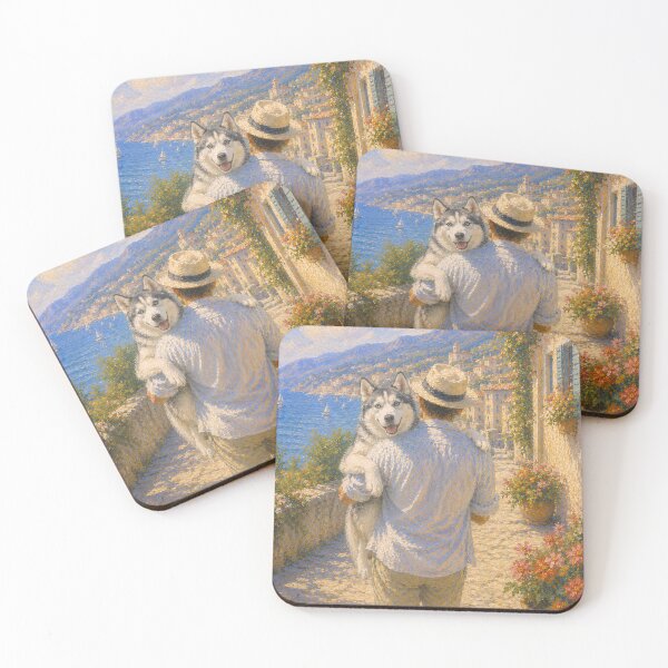Item preview, Sunlit Stroll with Siberian Husky designed and sold by ArcanaAbsolute.