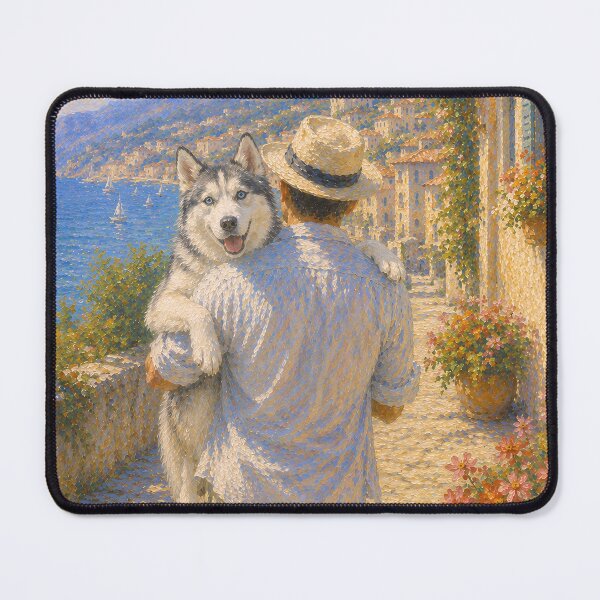 Item preview, Sunlit Stroll with Siberian Husky designed and sold by ArcanaAbsolute.