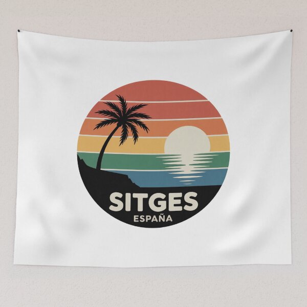 Item preview, Sitges España: Pride Sunset Palm Silhouette Badge designed and sold by CircinusStore.