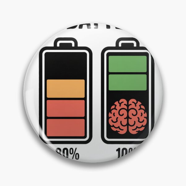 Item preview, AI Battery Your Brain Funny Tech Humor designed and sold by Bianca Oltean.