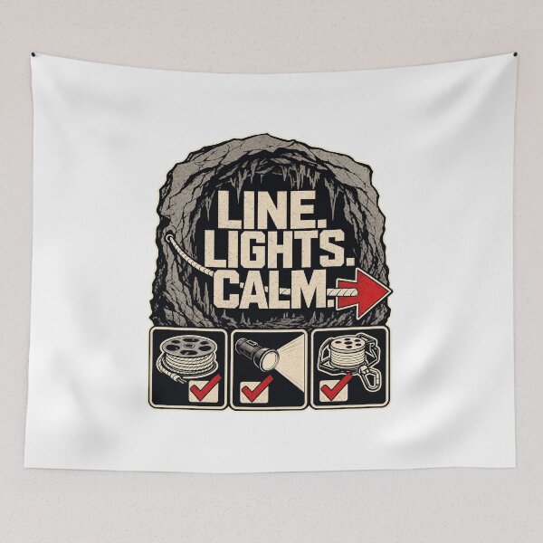 Item preview, Line. Lights. Calm. Cave diving designed and sold by pirminio.
