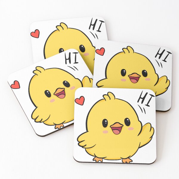 Item preview, Cute Kawaii Chick Waving Hi Wholesome Baby Chicken Sticker designed and sold by LYAN-STORE.