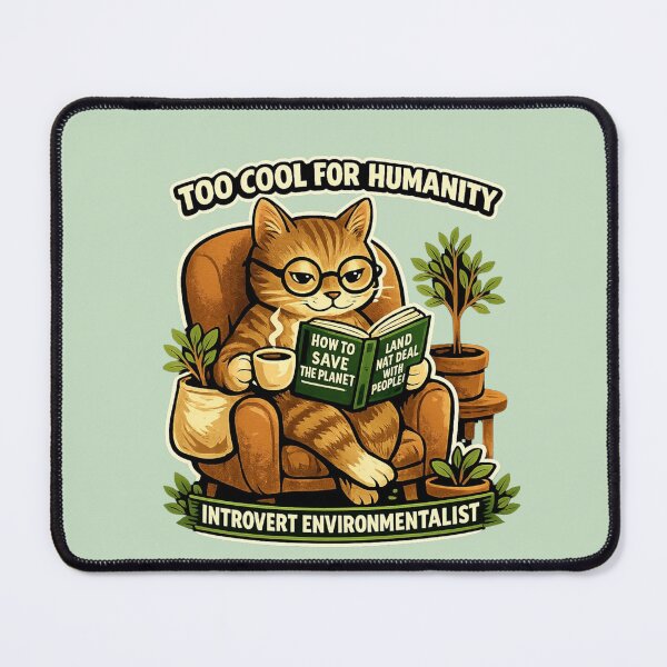 Item preview, Introvert Environmentalist Cat Gift designed and sold by Gentlestate.