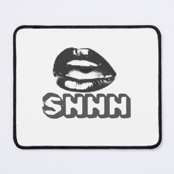 Item preview, Minimalist Shhh Lips Black and White Graphic designed and sold by DAILYNEEDSS.