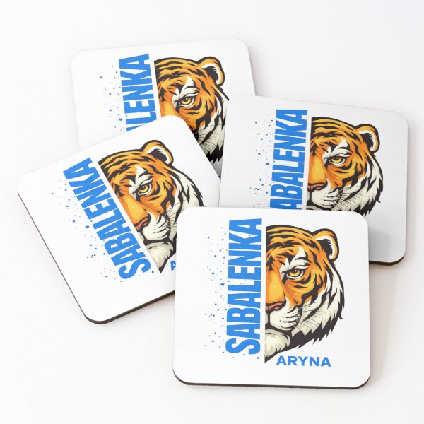 Item preview, Aryna Sabalenka Tiger Mascot Colorful Watercolor Tennis Poster designed and sold by Holy-Verse.