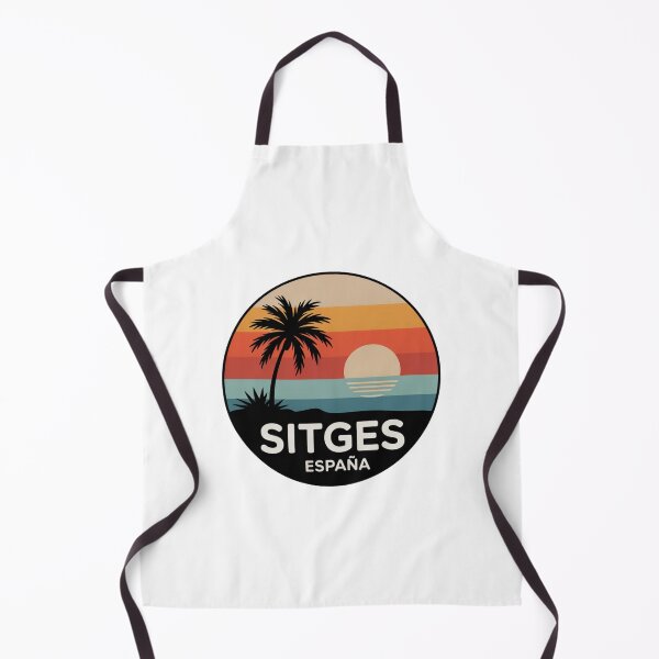Item preview, Sitges España: Twin Palm Sunset Retro Badge designed and sold by CircinusStore.