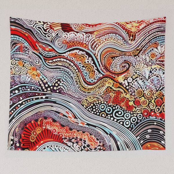 Item preview, Aboriginal Inspired Dot Art – Earth Tone Pathways designed and sold by helgekerler.